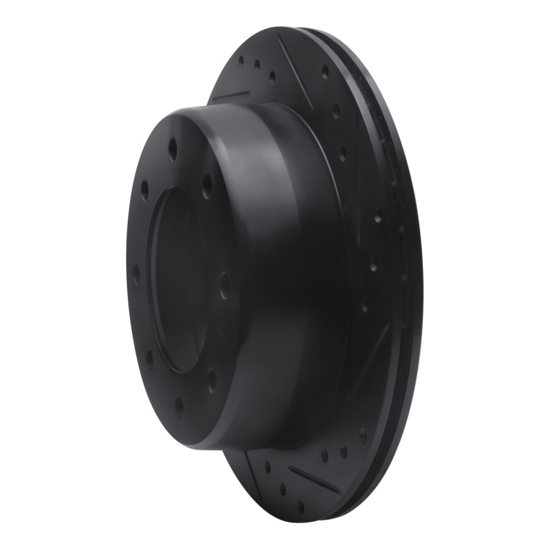 Cadillac DTS Brake Rotor (1) - Rear Right - R1 Concepts - Drilled & Slotted - Black - `00-`11